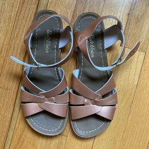 Rose gold salt water sandals